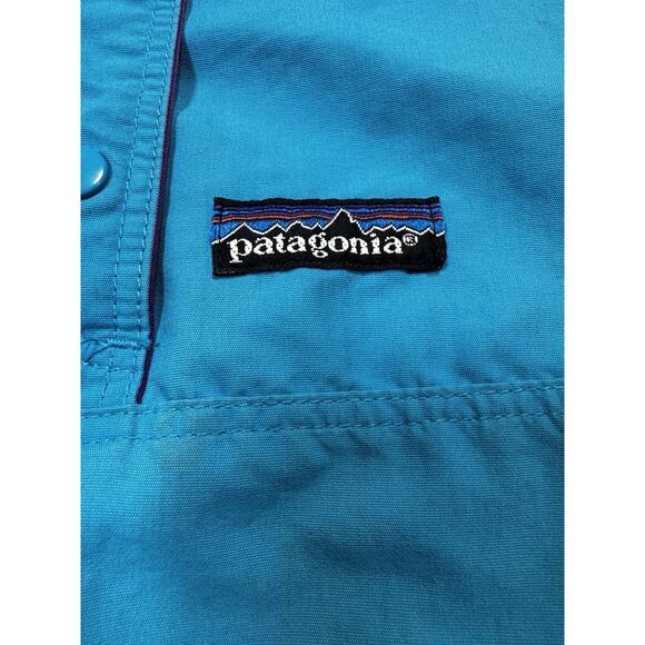 Vintage Patagonia Women’s Anorak Pullover Hooded Windbreaker Teal Size 10 . - Picture 2 of 10